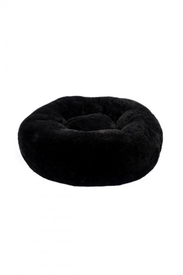 Dubex Brownie Peluş Kedi Köpek Yatağı Yuvarlak Gri Medium ürün görseli 1