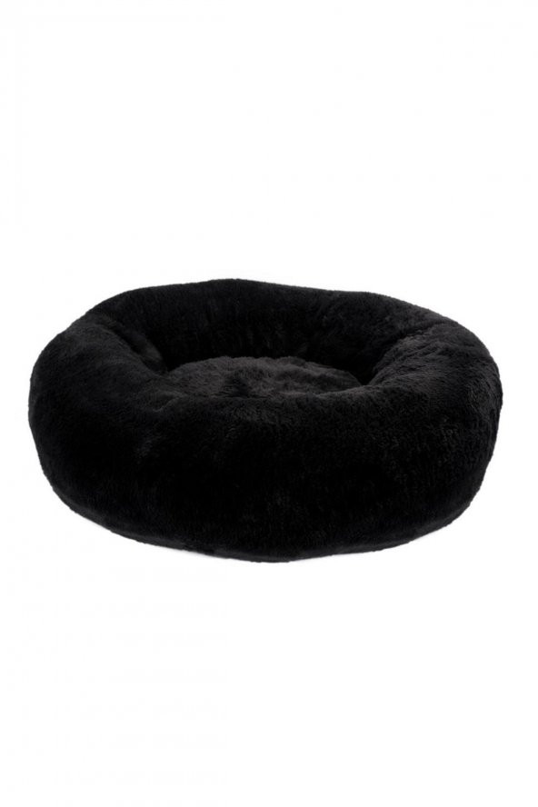 Dubex Brownie Peluş Kedi Köpek Yatağı Yuvarlak Gri Large ürün görseli 1
