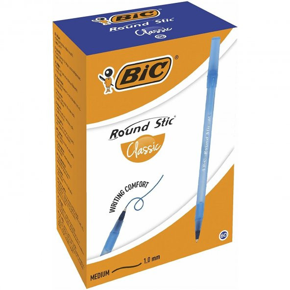 Bic Round Stic Tükenmez Kalem Mavi 60Lı Kutu - 60 Adet ürün görseli 1