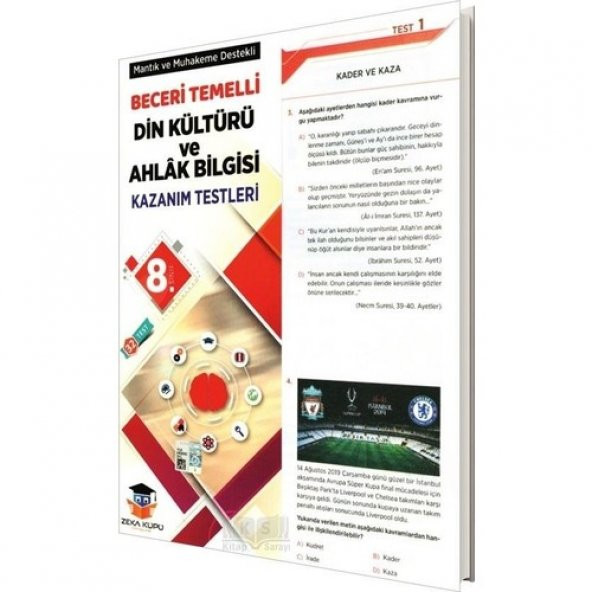 ZEKAKÜPÜ 8.SINIFDİN KÜLT.VE AHLAK BİL.YAPRAK TEST-2021 ürün görseli 1