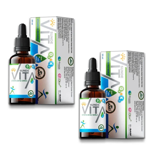 Anti Vitamin D3&K2 Devita Vitamin 1000 IU /600 Damla x 2 Adet ürün görseli 1
