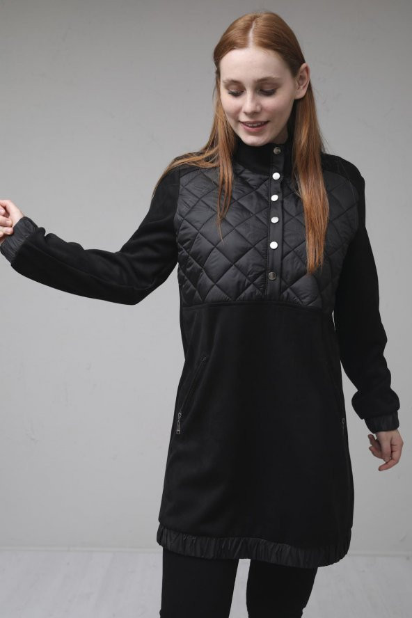 KAPİTONELİ SWEATSHİRT Siyah - Resim 6