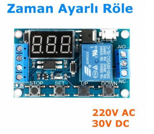 ZAMANLAYICI KULUÇKA MAKİNASINDA VİYOL ZAMANLAMA Zaman Ayarlı Röle Zaman Tetiklemeli Röle Arduino ürün görseli 1