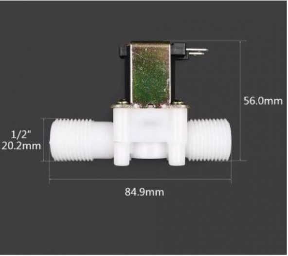 12 volt 1/2 ölçekli manyetik elektrikli Solenoid vana (valf) sulamada ,nemlendirme sisteminde ürün görseli 1