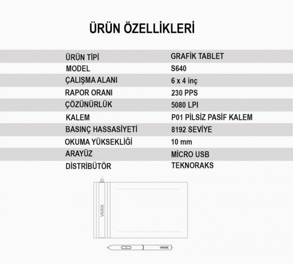Veikk S640 6 x 4 - Resim 11
