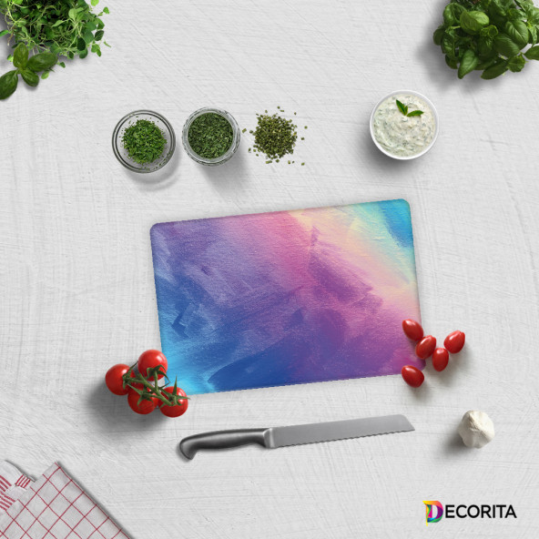 DECORITA Cam Kesme Tahtası- Renkli Tuval ürün görseli 1