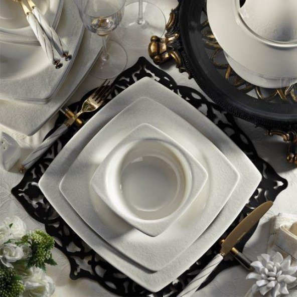 Kütahya Porselen Bone Mare 62 Parça 955920 Desenli Yemek Takımı ürün görseli 1