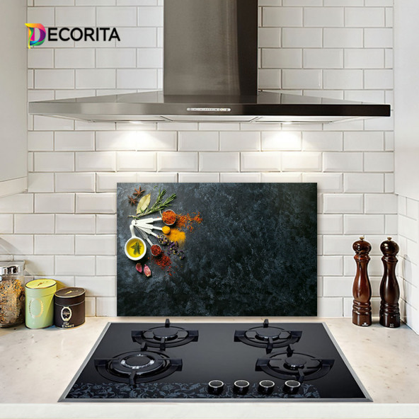 DECORITA Cam Ocak Arkası Koruyucu- Baharat Çeşnisi ürün görseli 1