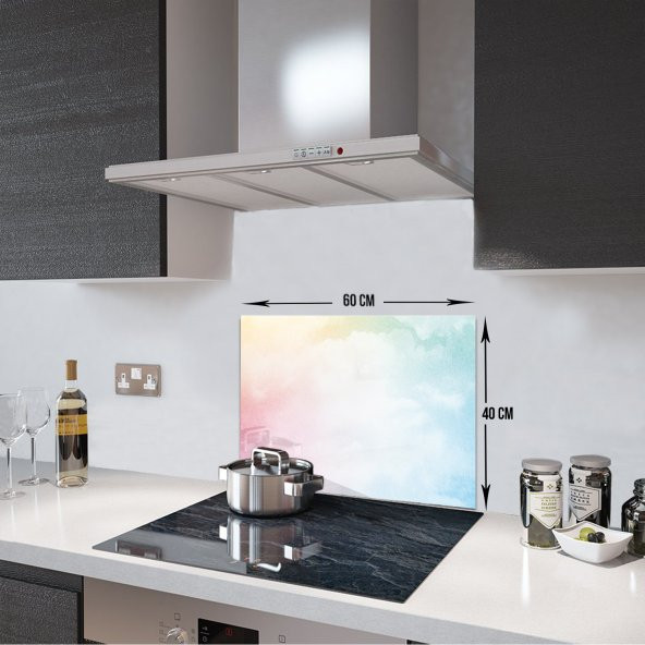 DECORITA Cam Ocak Arkası Koruyucu- Renkli Değişim ürün görseli 1