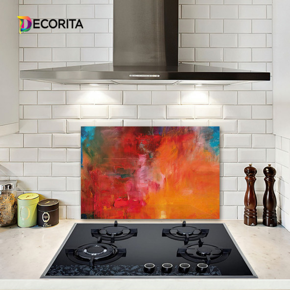 DECORITA Cam Ocak Arkası Koruyucu- Renkli Yağlıboya ürün görseli 1