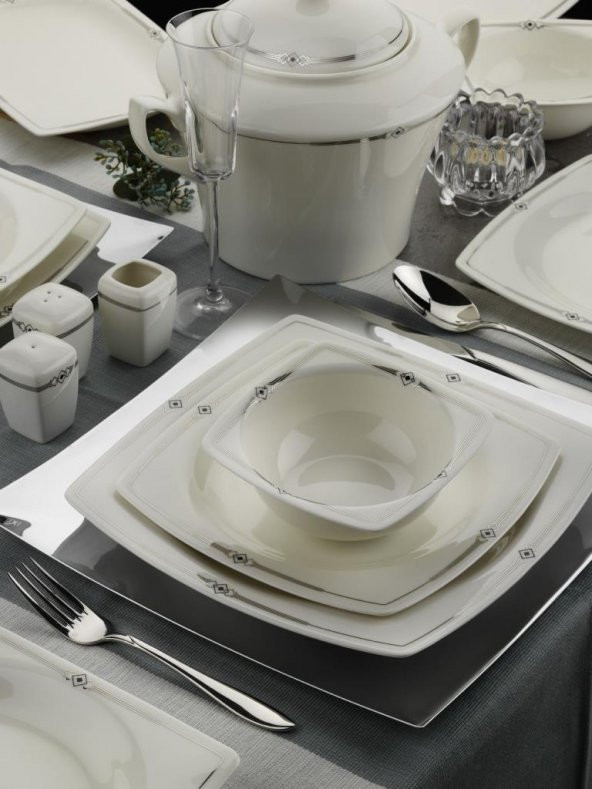 Kütahya Porselen Bone Mare 62 Parça 1060520 Desen Yemek Takımı ürün görseli 1