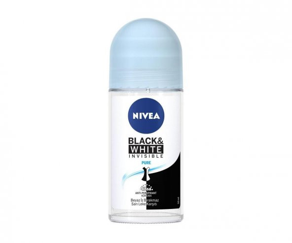 Nivea Invisible Black White Pure Roll-On Deodorant 50 ml Kadın ürün görseli 1