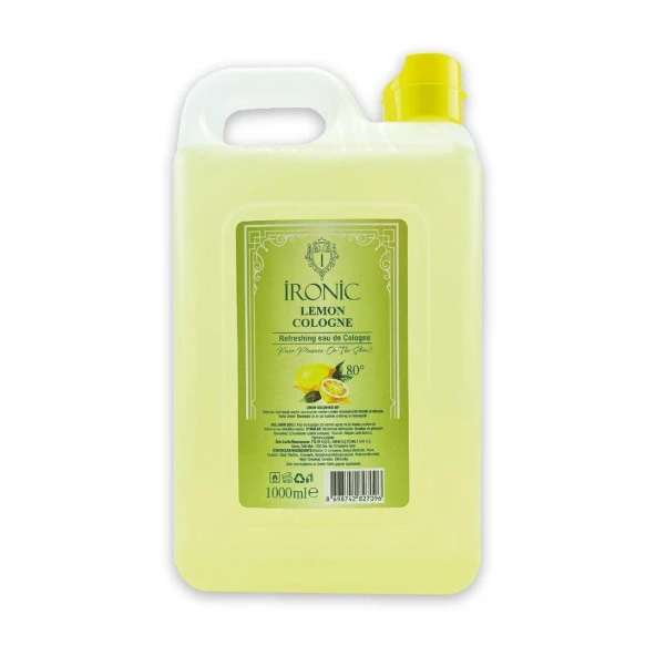 İronic Limon Kolonyası 1000ml 80 Derece ürün görseli 1