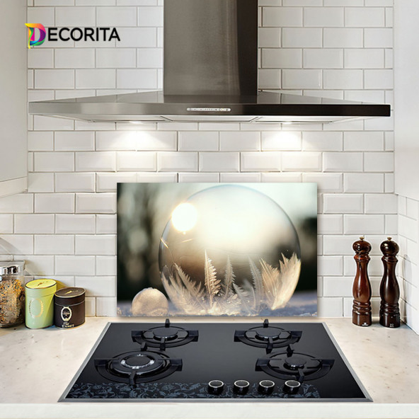 DECORITA Cam Ocak Arkası Koruyucu- Kış Küresi ürün görseli 1