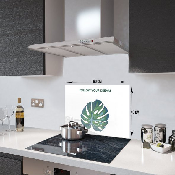 DECORITA Cam Ocak Arkası Koruyucu- Follow Your Dream ürün görseli 1