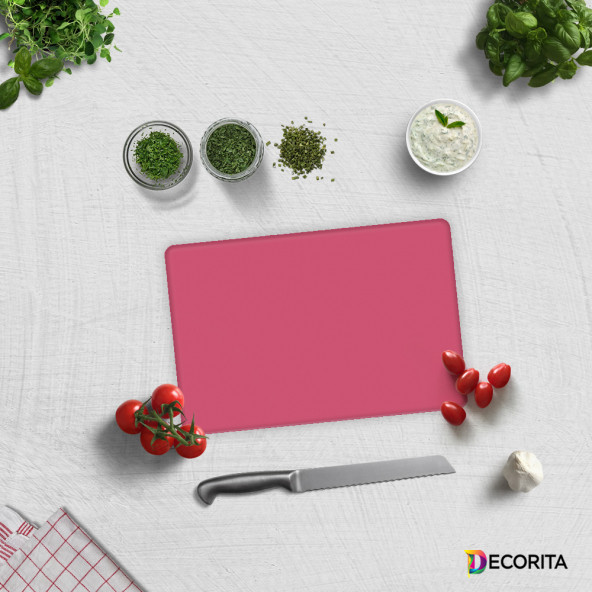 DECORITA Cam Kesme Tahtası- Düz Renk - Neon Pembe ürün görseli 1