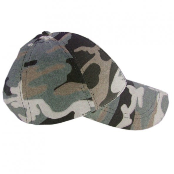 ÇOCUK  GRİ KAMUFLAJ ŞAPKA UNISEX SPOR ŞAPKA ürün görseli 1