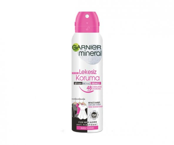 Garnier Mineral Lekesiz Koruma Kadın Sprey Deodorant ürün görseli 1