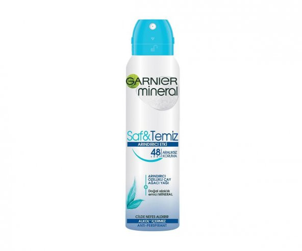 Garnier Mineral Saf Temiz Sprey Kadın Deodorant ürün görseli 1