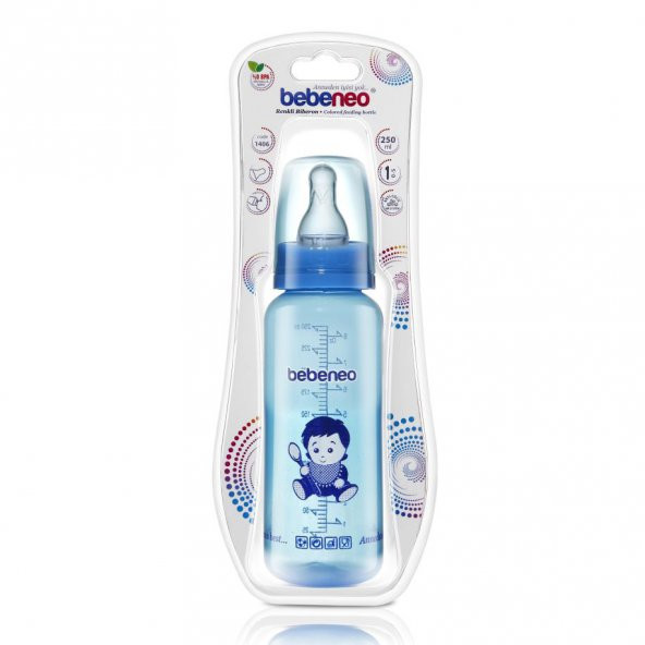 Bebeneo Renkli PP Biberon 250 ml - Resim 4