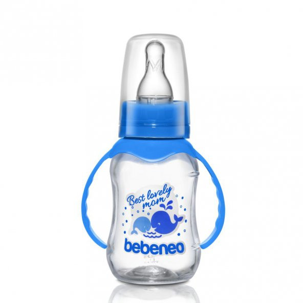 Bebeneo Kulplu Cam Biberon 120 ml - Resim 3