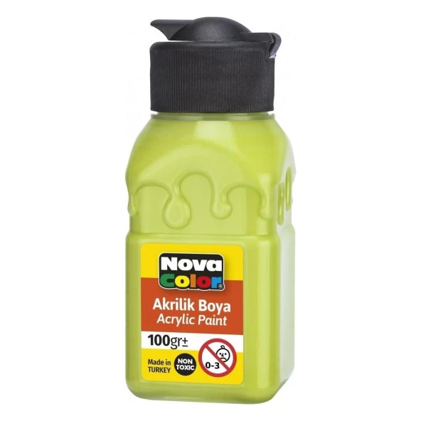 Nova Color Akrilik Boya Şişe 100 Cc Fıstık Yeşili Nc-2027 ürün görseli 1