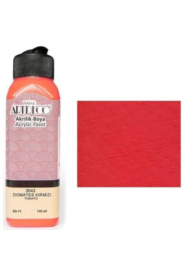 Artdeco Akrilik Boya 140 ML Domates Kırmızı 070R-3043 ürün görseli 1
