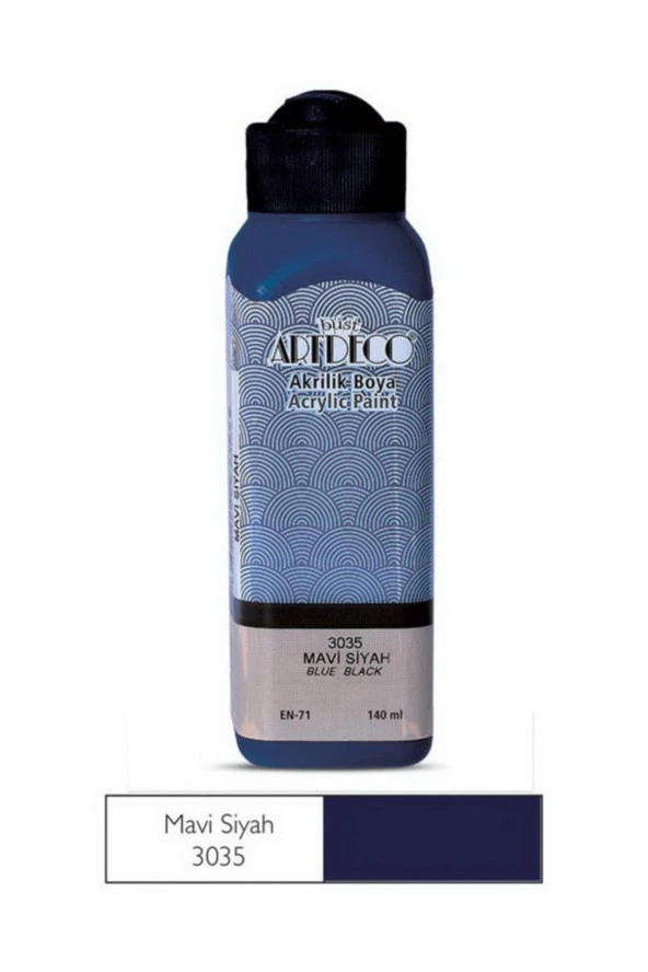 Artdeco Akrilik Boya 140 ML Mavi Siyah 070R-3035 ürün görseli 1