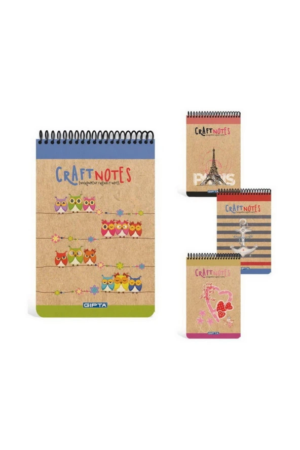 Gıpta Bloknot Craft Spiralli Sert Kapak Kareli 100 YP A6 1790 ürün görseli 1