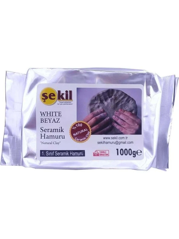 Şekil Seramik Hamuru 1000 GR Beyaz Seramik Hamuru ürün görseli 1