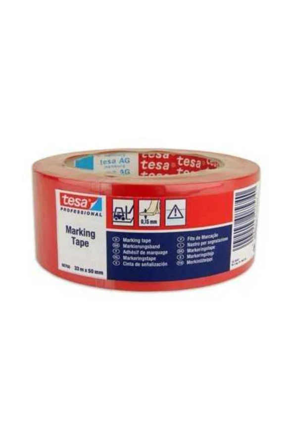 Tesa İkaz Bandı Yer İşaretleme Kırmızı 33x50 60760-00096-15 ürün görseli 1
