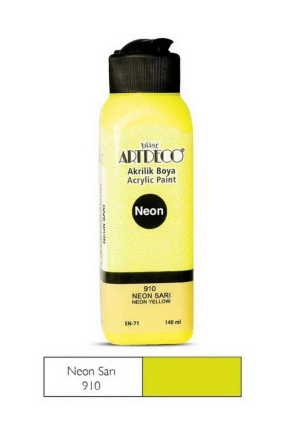 Artdeco Akrilik Boya 140 ML Fosforlu Sarı 070R-910 ürün görseli 1