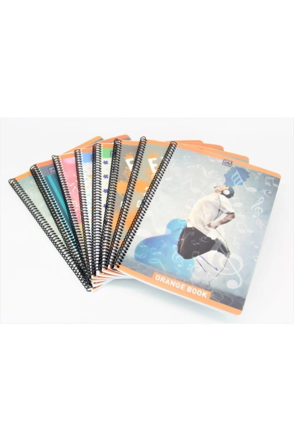 Gıpta Orange Book Spiralli Offset Plastik Defter A4 120 YP Çizgili 4954 ürün görseli 1