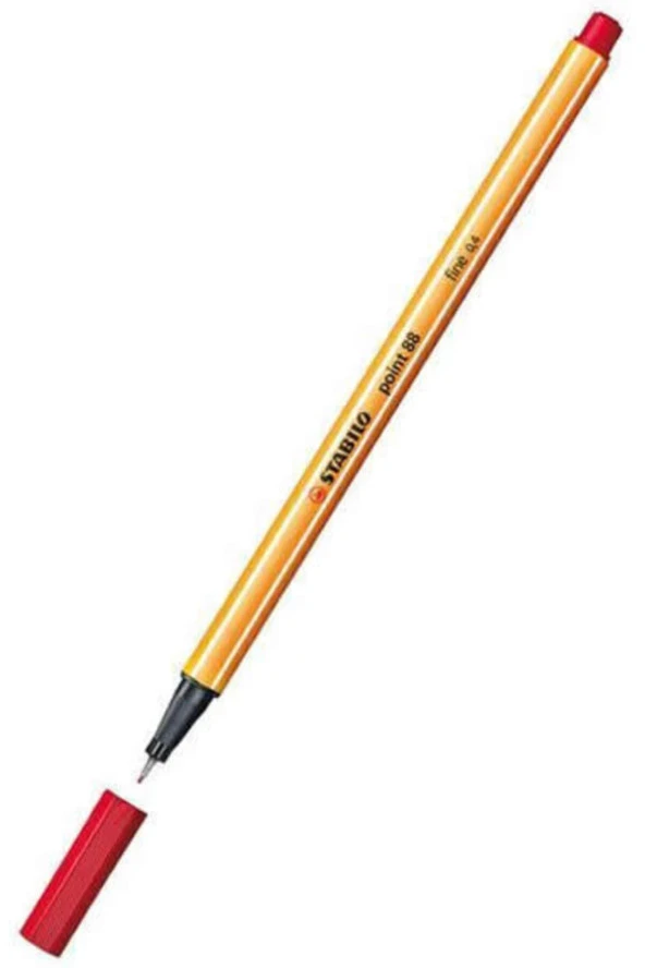 Stabilo Keçe Uçlu İnce Kalem 88 Point 0.4 MM Fosforlu Kırmızı 88/040 ürün görseli 1