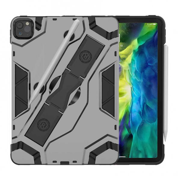 Ceponya Apple iPad Pro 11 2020 Defens Tablet Silikon Kılıf - Resim 3