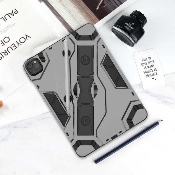Ceponya Apple iPad Pro 11 2020 Defens Tablet Silikon Kılıf - Resim 10