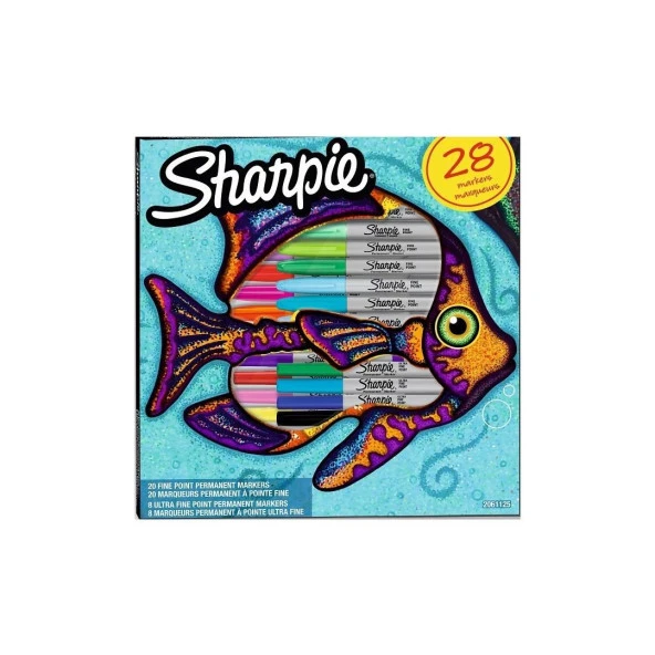 Sharpie Markör Permanent Fine 28 Li Balık 2061125 ürün görseli 1