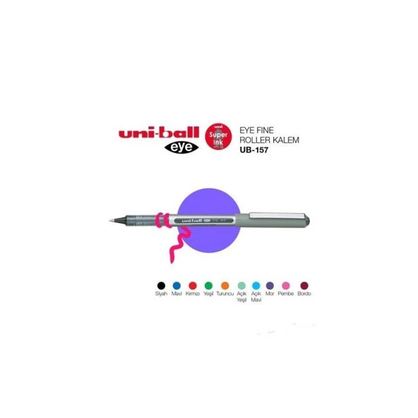 Uni-Ball Roller Kalem Eye Fine Bilye Uç 0.7 MM Pembe UB-157 ürün görseli 1