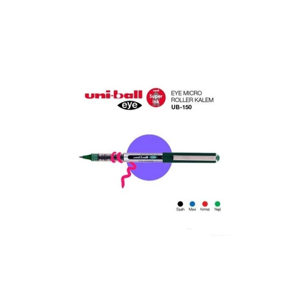 Uni-Ball Roller Kalem Eye Micro Bilye Uç 0.5 MM Kırmızı UB-150 ürün görseli 1