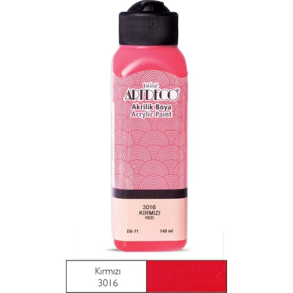 Artdeco Akrilik Boya 140 ML Kırmızı Y-070R-3016 ürün görseli 1