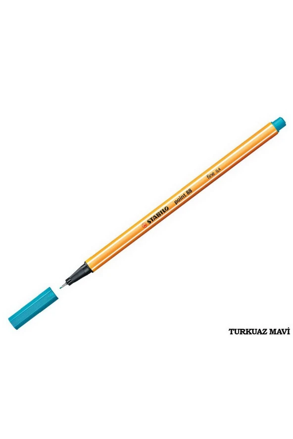 Stabilo Keçe Uçlu İnce Kalem 88 Point 0.4 MM Turkuaz Mavi 88/51 ürün görseli 1