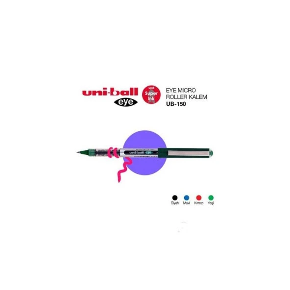 Uni-Ball Roller Kalem Eye Micro Bilye Uç 0.5 MM Siyah UB-150 ürün görseli 1
