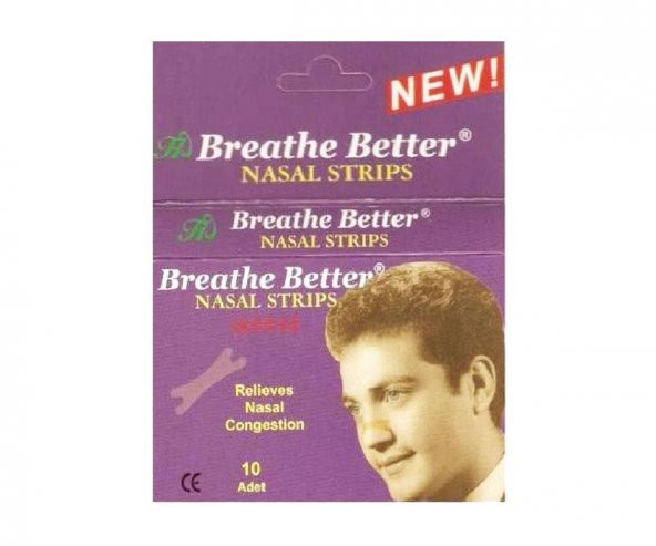 Breathe Better Nasal Strips Burun Bandı 10 Adet ürün görseli 1