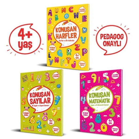 Dokuz Yayınları Konuşan Etkinlikler Serisi 3 Kitap 4 Yaş + ürün görseli 1