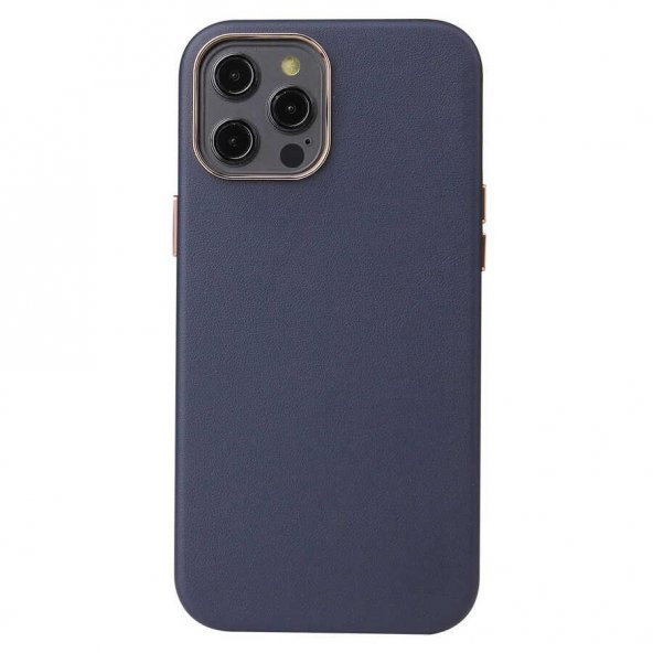 iPhone 12 Pro Max Kılıf Zore Eyzi Deri Kamera Çıkıntılı Kapak ürün görseli 1