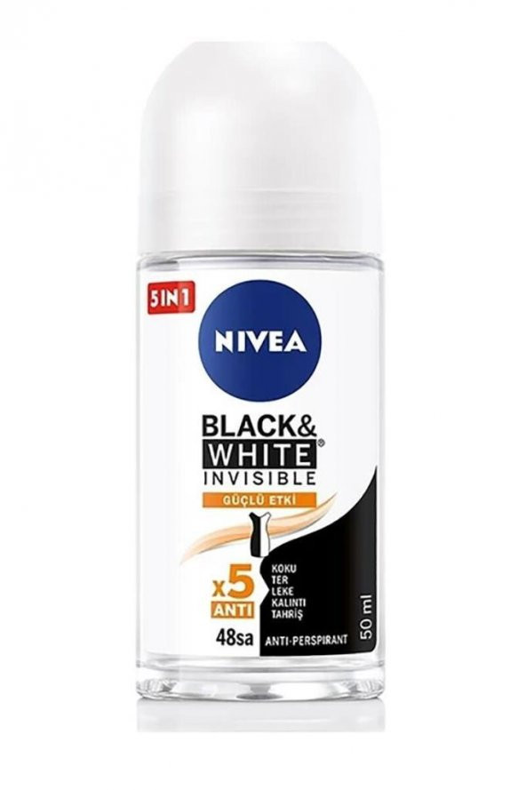 Nıvea Deo Roll-On Women Invısıble Black&whıte Güçlü Etki 50ml ürün görseli 1