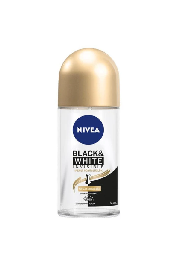 Nıvea Deo Roll-On Women Invısıble Black&whıte İpeksi 50ml ürün görseli 1