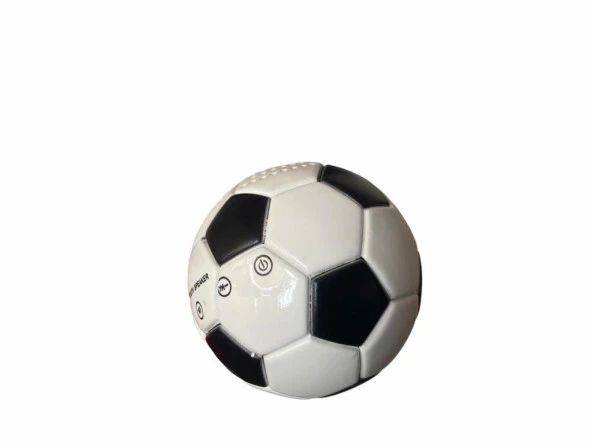 Doppler Siyah Beyaz Mini Futbol Topu Kablosuz Bluetooth Hoparlör ürün görseli 1