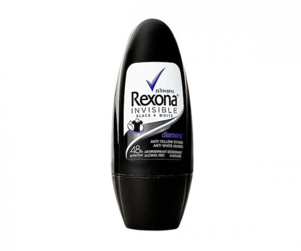 Rexona Deo Wm Invisible  Black+ White  Diamond 50 ml ürün görseli 1