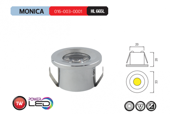 HOROZ MONICA LED ARMATÜR 1W 6400K/2700K ürün görseli 1